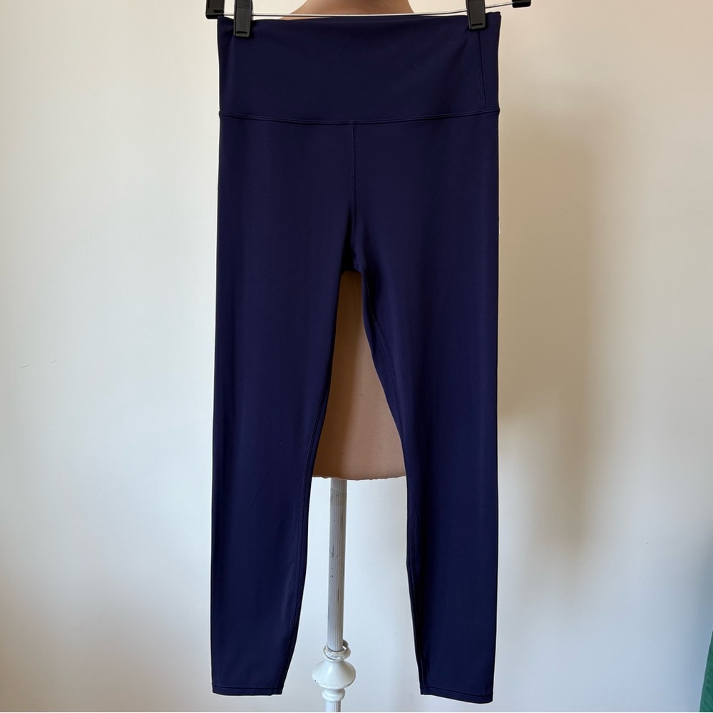 Vuori AllTheFeels High Rise Bliss Blend Jet Blue 7/8 Leggings EUC Size S #VW4018 - Picture 6 of 11